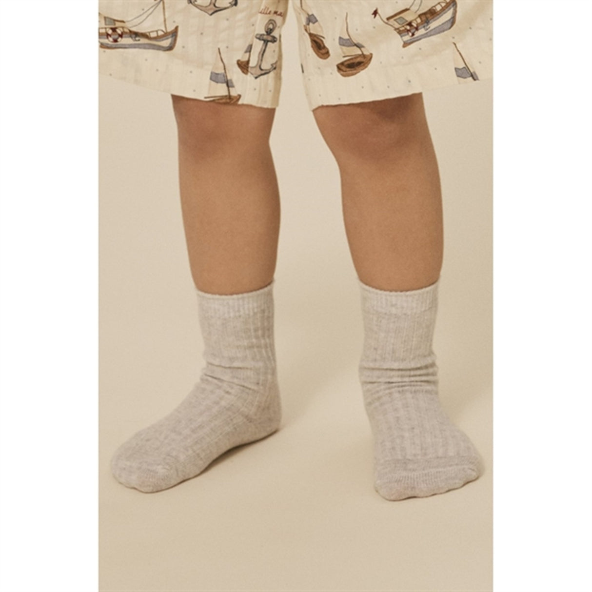 Konges Sløjd Socks 3-Pack Rib Soft Grey/Ment/Brown 4