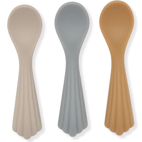 Konges Sløjd Silicone Clam Spoons 3-pack Warm Grey