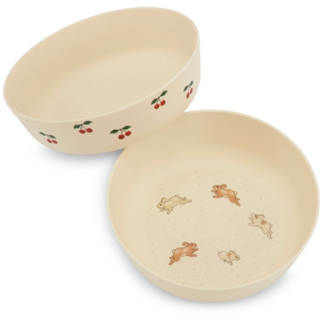 Konges Sløjd Bowl 2-pack Cherry/Petit Lapin