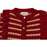 Konges Sløjd Jolly Stripe Cane Knit Frill Wool Cardigan 2