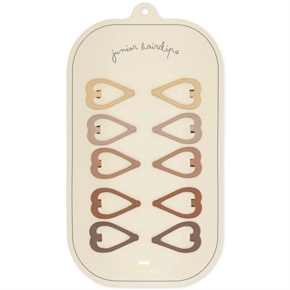 Konges Sløjd Hair Clips Mini Heart 10-pack Rosie Shade