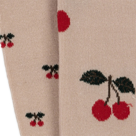 Konges Sløjd Jacquard Tights 2-pack Big Cherry/Cherry 2