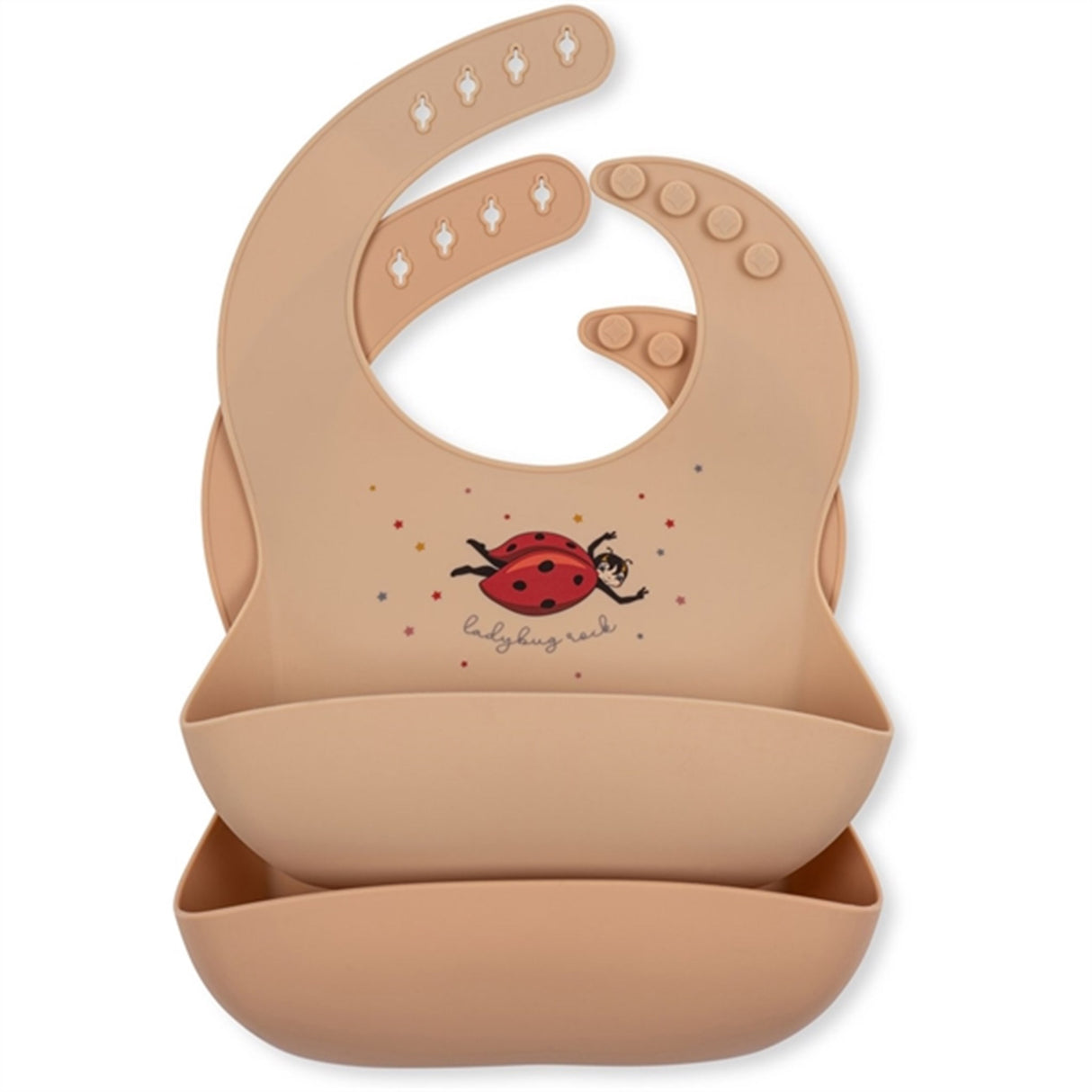 Konges Sløjd Bib Silicone 2-pack Ladybug