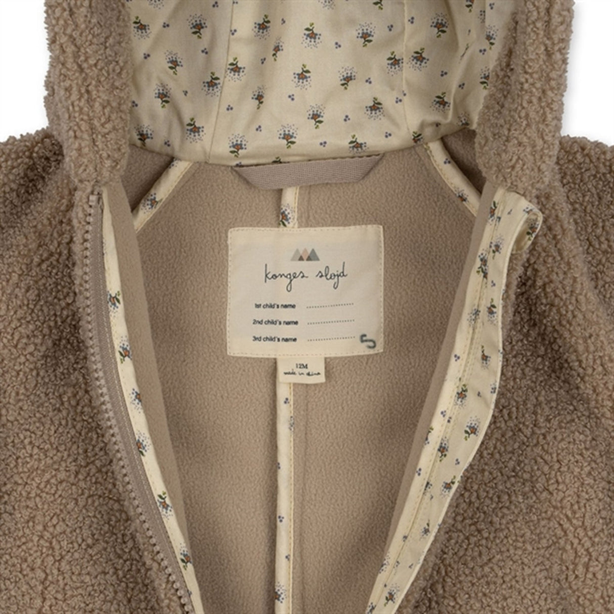 Konges Sløjd Oxford Tan Grizz Teddy Onesie 5