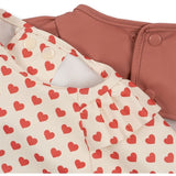 Konges Sløjd Coeur Rouge 2-Pack Bib with Frills and Sleeves 2