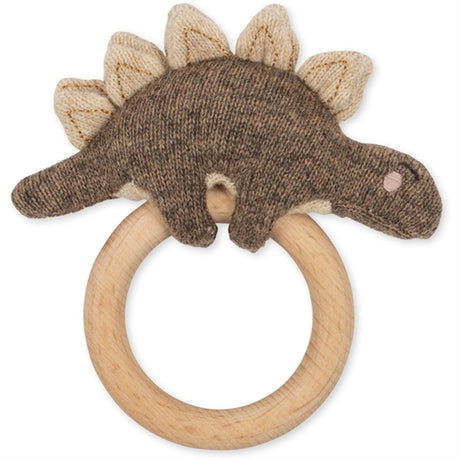 Konges Sløjd Brown Melange Activity Knit Ring Dino