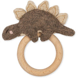 Konges Sløjd Brown Melange Activity Knit Ring Dino