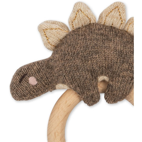 Konges Sløjd Brown Melange Activity Knit Ring Dino