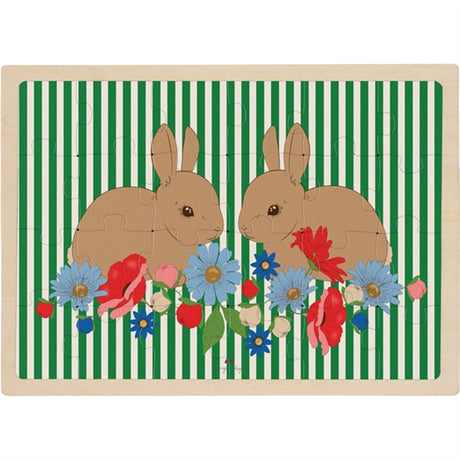 Konges Sløjd Bunny Tokki Wooden Bunny Puzzle 24 pcs