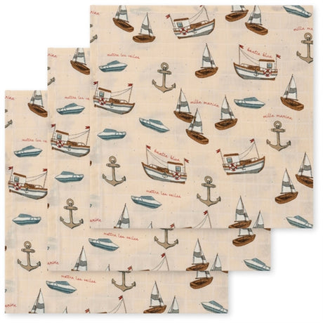 Konges Sløjd Muslin Cloth 3-Pack Sail Away 2