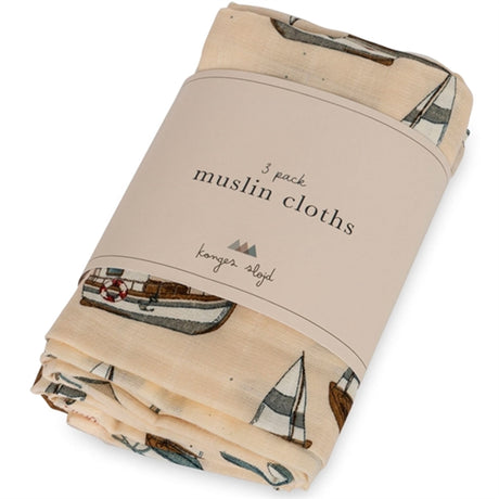 Konges Sløjd Muslin Cloth 3-Pack Sail Away