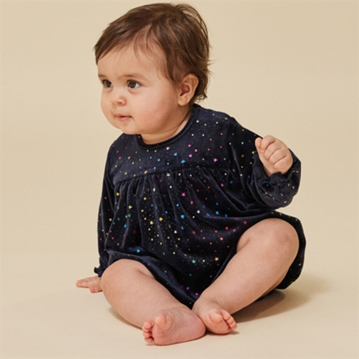 Konges Sløjd Etoile Multi Sparkle Jingle Glitter Romper Dress 3