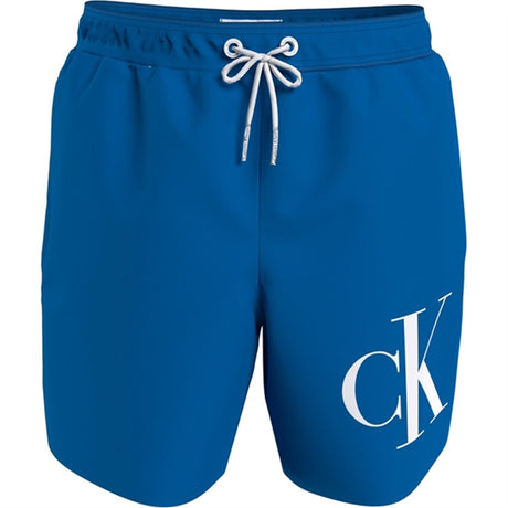 Calvin Klein Medium Drawstring Swim Trunks Blue Crush