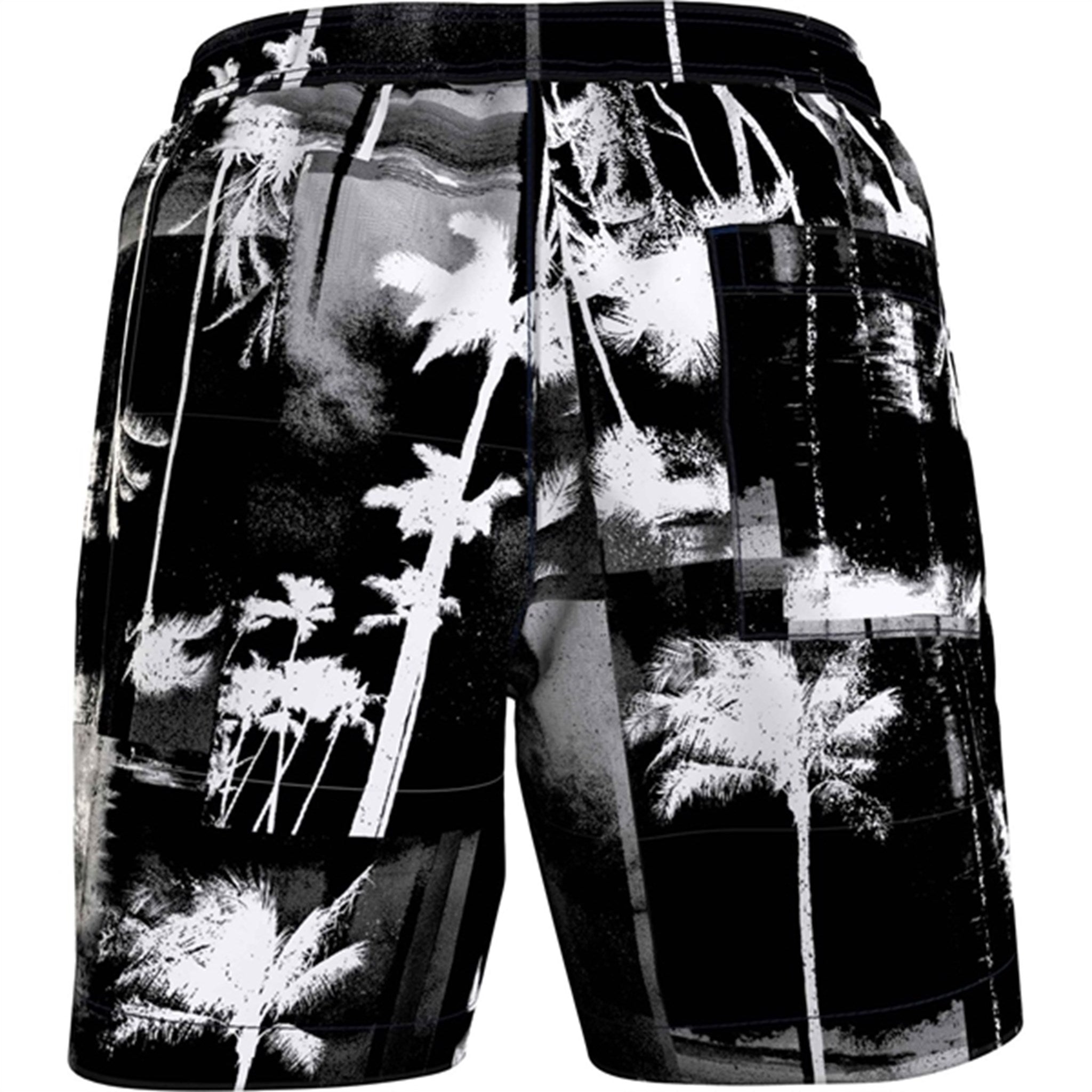 Calvin Klein Medium Drawstring Swim Shorts Ck Palm Black Aop 5