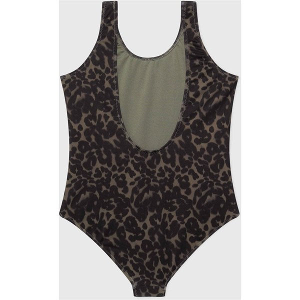 Buy Calvin Klein Swimsuit CK Leopard Olive Aop Luksusbaby