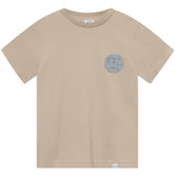 Les Deux Kids Light Desert Sand/Washed Denim Blue Globe T-Shirt