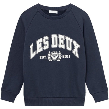 Les Deux Kids Dark Navy/Light Ivory University Sweatshirt