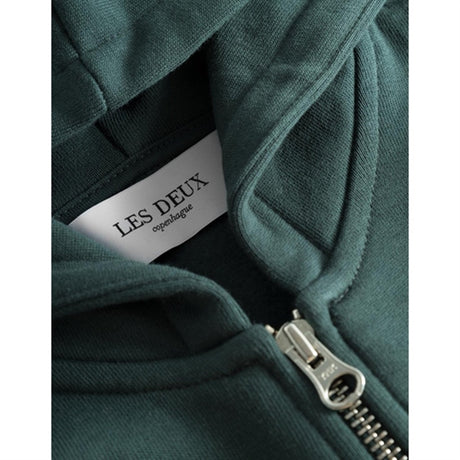 Les Deux Kids Pine Green/Dark Sand Blake Zipper Hoodie 2