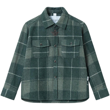 Les Deux Kids Olive Night/Dusty Moss Lennon Check Overshirt