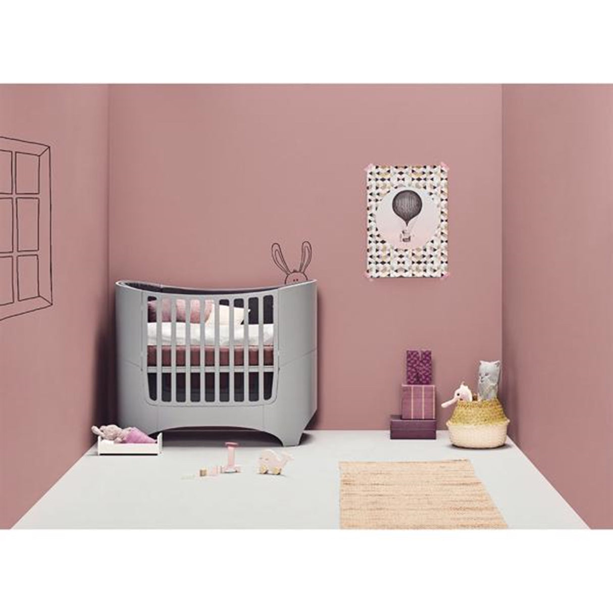 Leander Baby Cot without Matress Grey