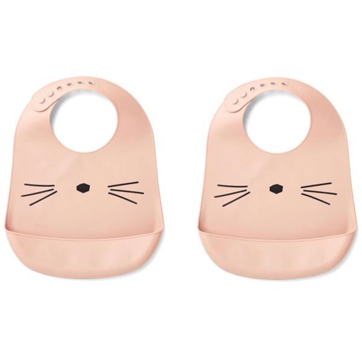 Liewood Tilda Silicone Bib Cat Rose 2 Pack