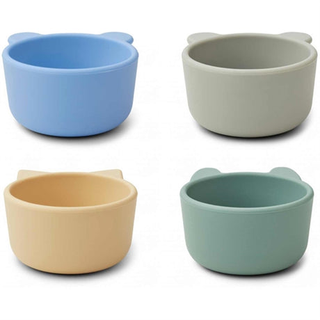 Liewood Malene Silikone Bowls 4-Pack Light Lavender Multi Mix