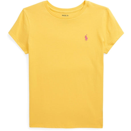 Polo Ralph Lauren Girls T-Shirt Chrome Yellow W/ Bright Pink