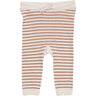 Copenhagen Colors Cream/Natural Comb. Strik Leggings w. Stripes