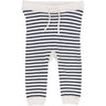 Copenhagen Colors Cream/Navy Comb. Strik Leggings w. Stripes