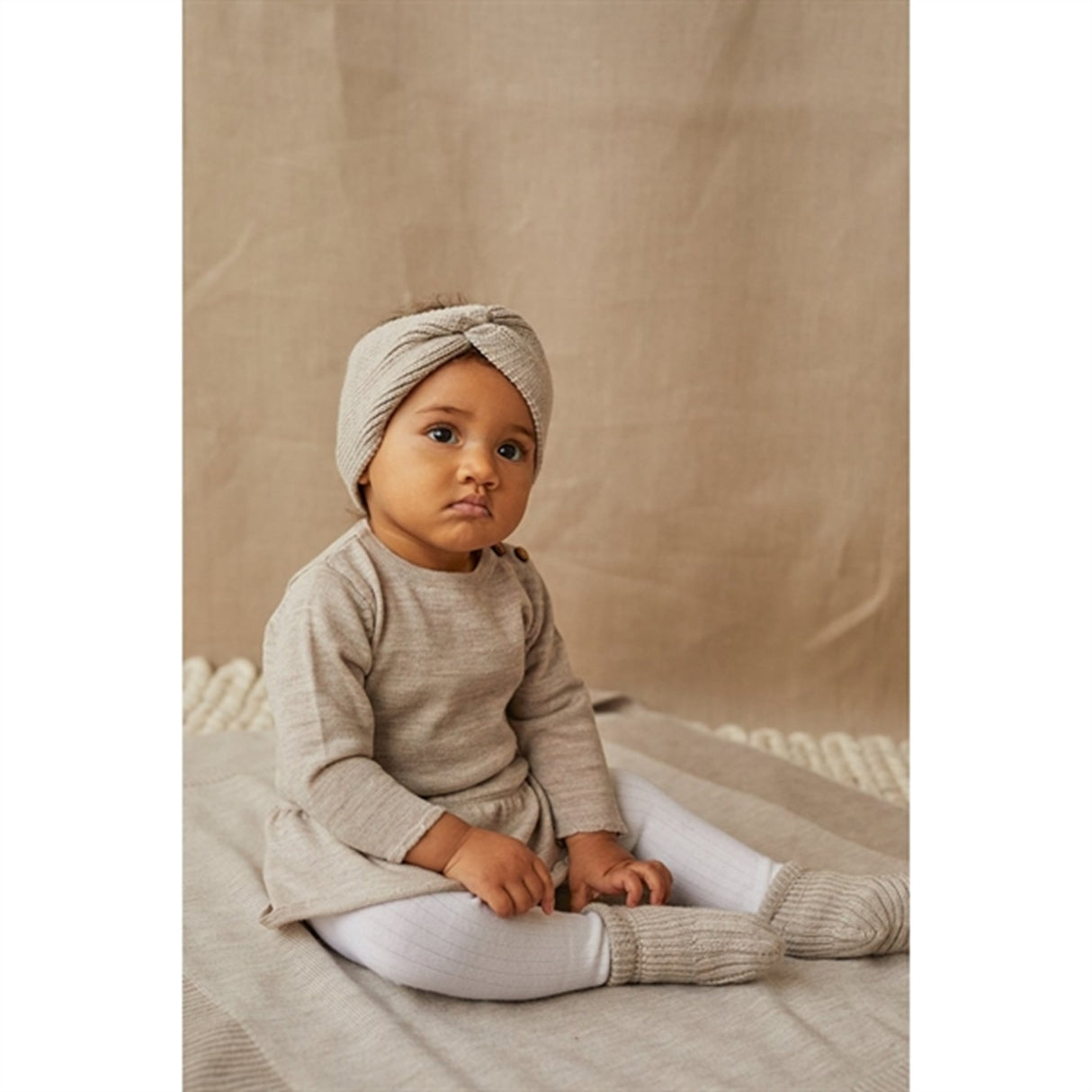 Lillelam Headband Baby Nature Lys Beige 4