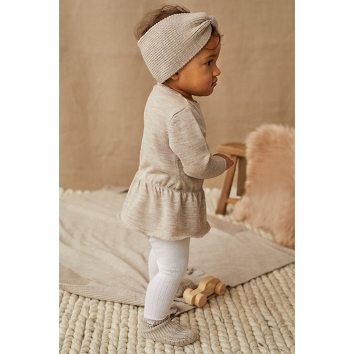 Lillelam Headband Baby Nature Lys Beige 5