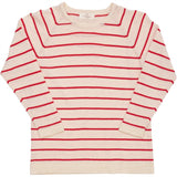 Copenhagen Colors Cream/Dusty Rose/Red Comb. Knit Blouse