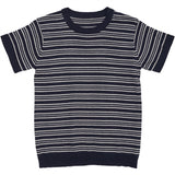 Copenhagen Colors Navy/Cream Comb. Knit T-shirt