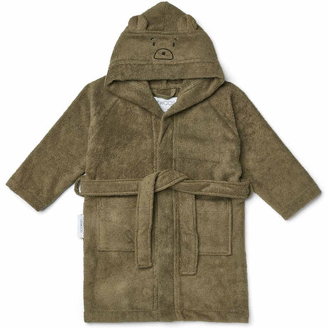 Liewood Lily Bathrobe Mr Bear Khaki