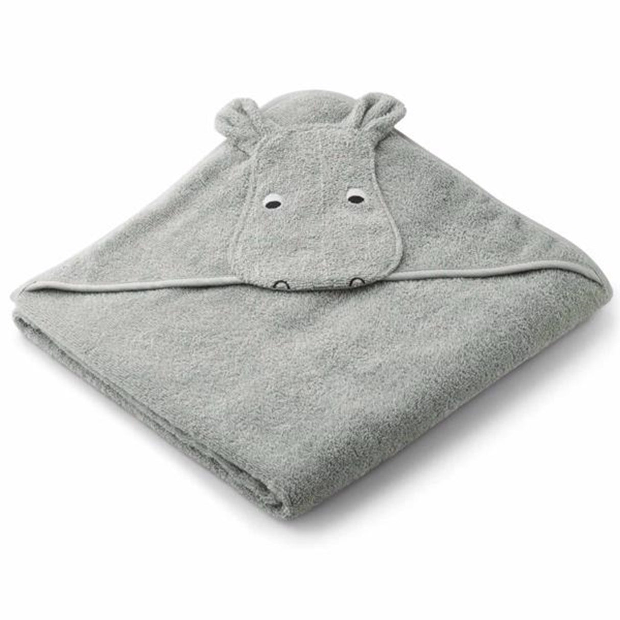 Liewood Augusta Hooded Towel Hippo Dove Blue