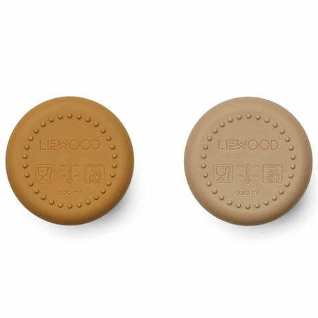 Liewood Ethan Silicone Cup 2-Pak Golden Caramel Oat Mix