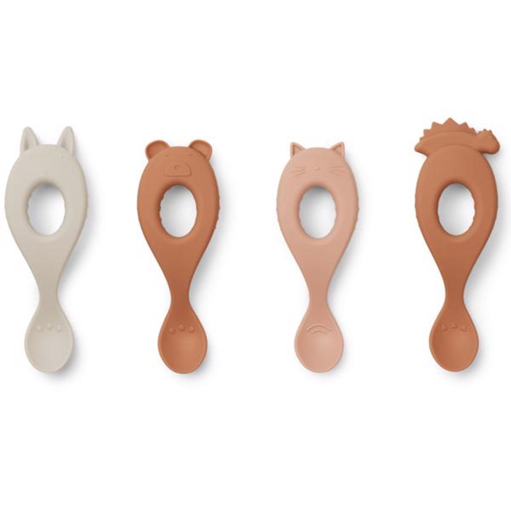 Liewood Liva Silicone Spoon 4-Pack Rose Mix