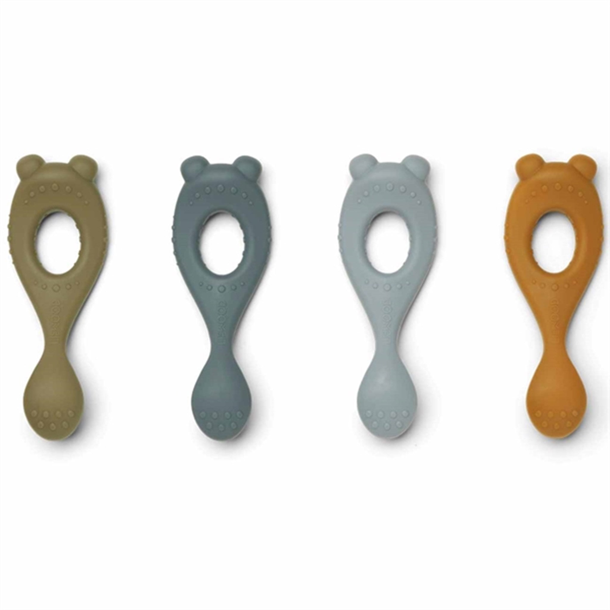 Liewood Liva Silicone Spoon 4-Pack Blue Multi Mix 2