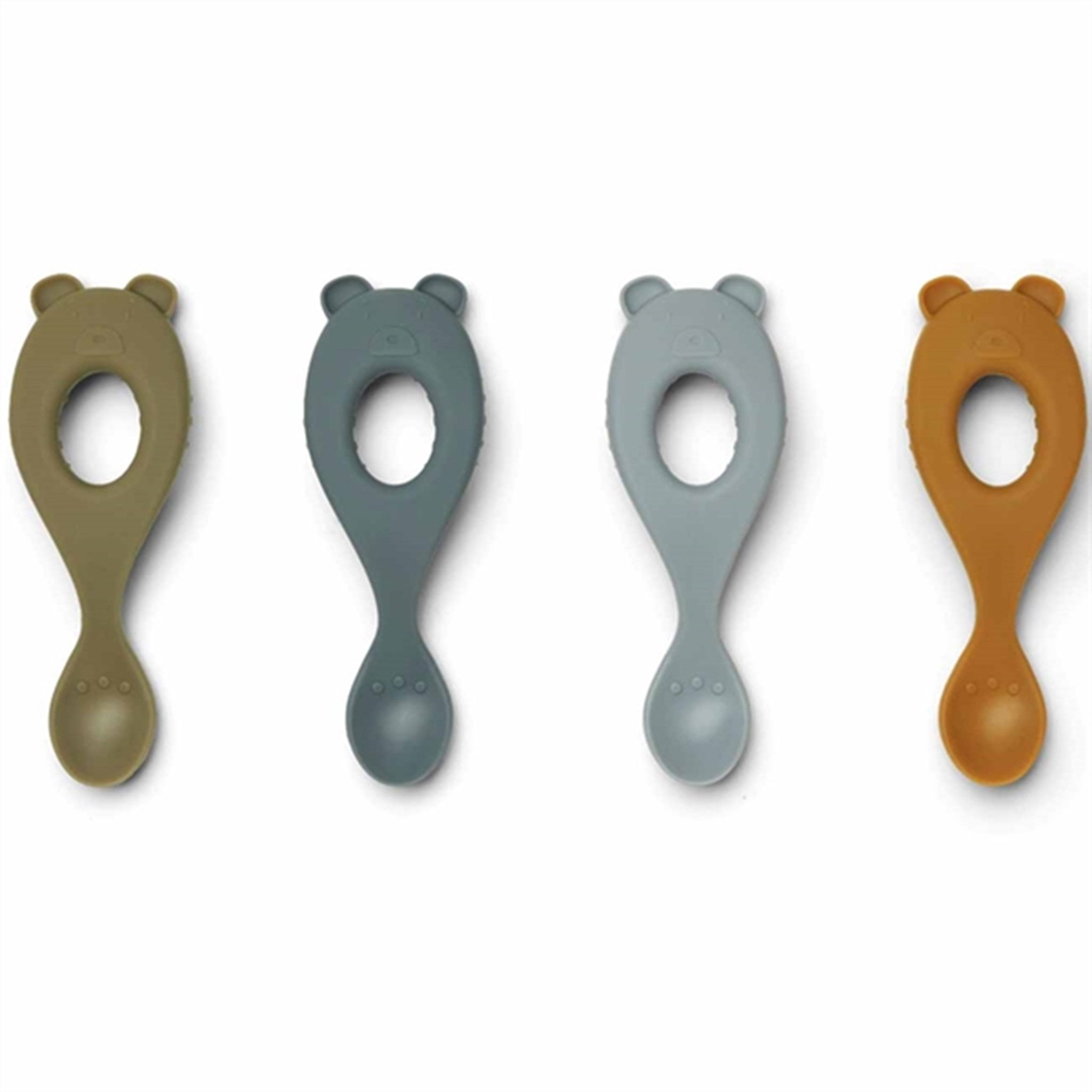 Liewood Liva Silicone Spoon 4-Pack Blue Multi Mix