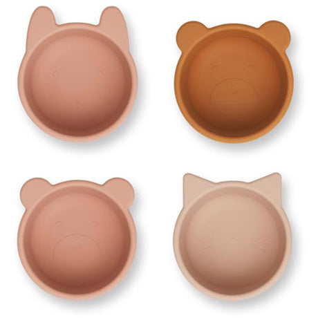 Liewood Malene Silicone Bowls 4-Pack Rose Multi Mix 2