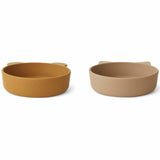 Liewood Vanessa Silicone Bowl 2-pack Golden Caramel Oat Mix 3