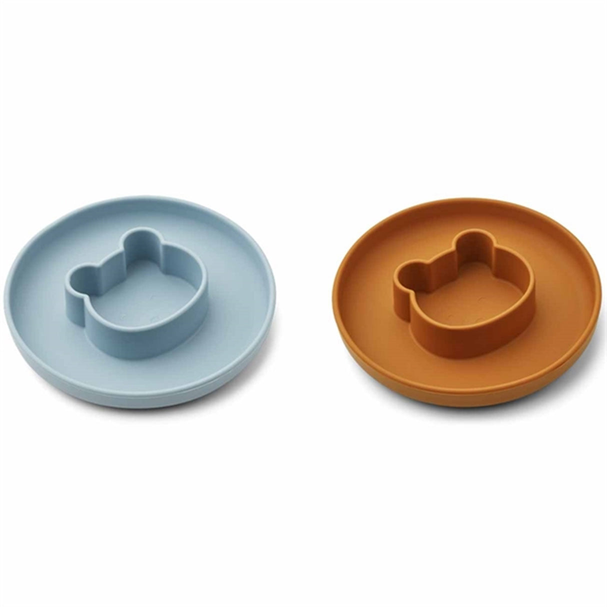 Liewood Gordon Silicone Plate 2-pack Mr Bear Sea Blue/Mustard Mix 2