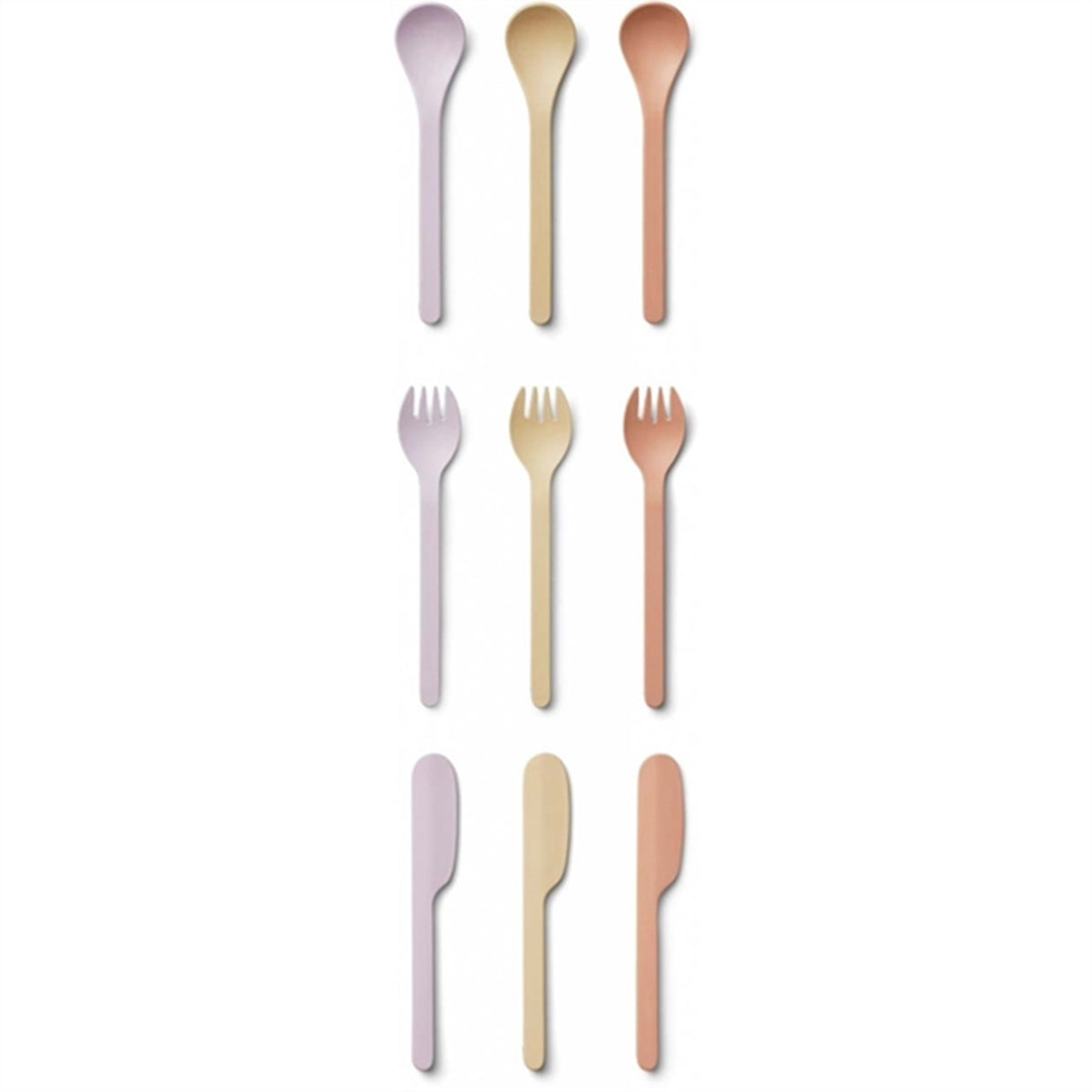 Liewood Ryan Cutlery 9-Pak Light Lavender Multi Mix