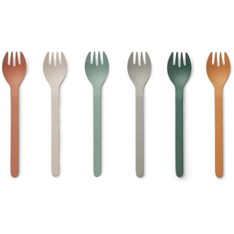 Liewood Selena Forks 6-Pack Mustard Multi Mix