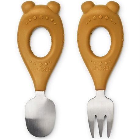 Liewood Stanley Baby Cutlery Mr Bear/Golden Caramel 2