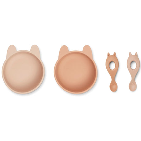 Liewood Evan Silicone Set 2-Pack Rabbit Rose Mix