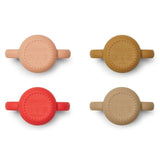 Liewood Gene Silicone Cup 4-Pak Apple Red/Tuscany Rose Mix