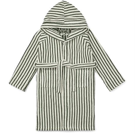 Liewood Leo Bathrobe Y/D Stripes Garden Green/Creme De La Creme