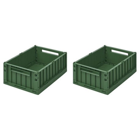 Liewood Weston Storage Box M Garden Green 2-Pack