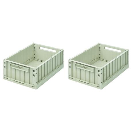 Liewood Weston Storage Box M Dusty Mint 2-Pack